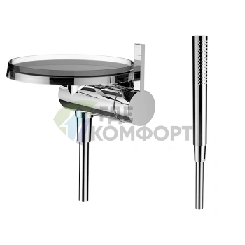 Смеситель для ванны Laufen Kartell настенный с ручным душем, хром (3.3133.9.004.141.1) - фото 1