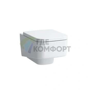 Подвесной унитаз LAUFEN Pro S безободковый 530х360х295 мм, белый LCC (8.2096.2.400.000.1) - фото 1