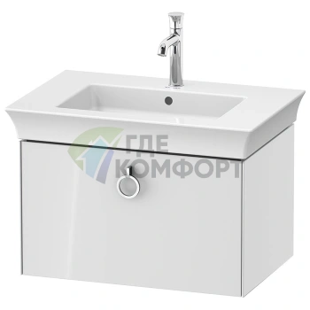 Подвесная тумба Duravit White Tulip, 410x684x458 мм, с ящиком, белый глянец (WT425108585) - фото 1