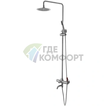 Душевая стойка Lemark Element LM5162S с верхним лейкой - фото 1