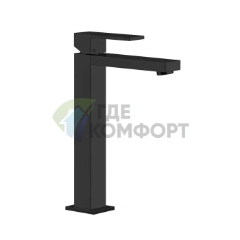 Смеситель для раковины Gessi Rettangolo с высоким изливом 128 мм, черный (11922#299) - фото 1