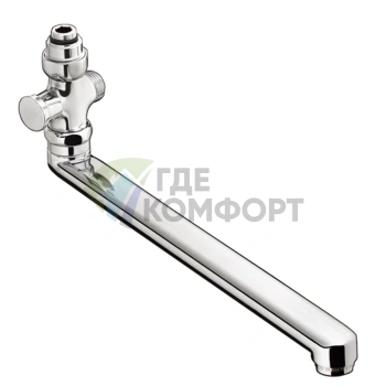 Смеситель Hansgrohe Metris S с поворотным изливом 300 мм и переключателем для душа (14495000) - фото 1