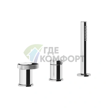 Gessi Anello смеситель для ванны с душем, девиатором и лейкой в комплекте (63347#031) - фото 1