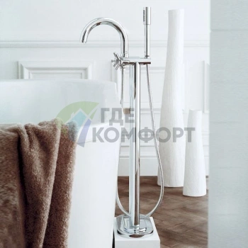 Напольный смеситель Grohe Atrio для ванной — дизайнерское решение - фото 2