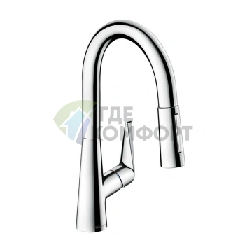 Кухонный смеситель Hansgrohe Talis M51 с вытяжным душем, хром (72815000) - фото 1
