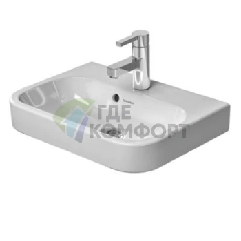 Раковина DURAVIT Happy D2 для мебели 50x36 см белая с отверстием под смеситель (710500000) - фото 1