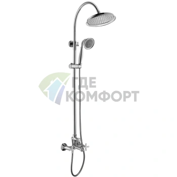 Угловая душевая стойка Lemark Duette LM5762C с элегантным смесителем и лейкой - фото 1
