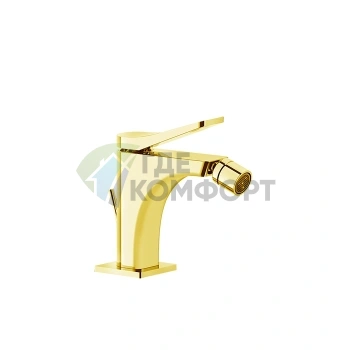 Смеситель для биде GESSI Rilievo однорычажный, донный клапан, цвет Gold Brushed (59007#087) - фото 1
