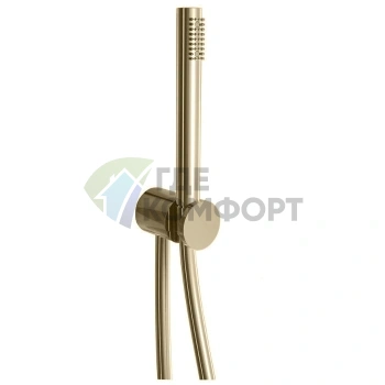 Душевой набор Fantini AF/21 Matt British Gold PVD – лейка FIT, шланг 150 см, держатель (81 P6 8061) - фото 1