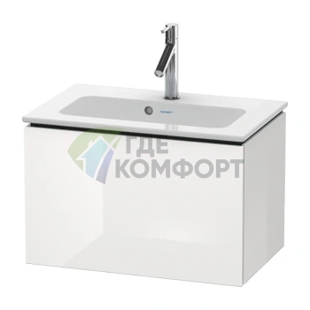 База под раковину Duravit L-Cube 400x620x391 с выдвижным ящиком, белая глянцевая (LC615602222) - фото 1