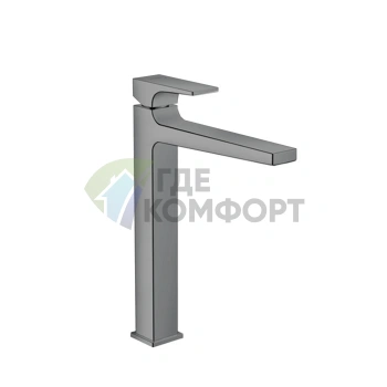 Смеситель для раковины Hansgrohe Metropol в шлифованном черном хроме с донным клапаном (32512340) - фото 1