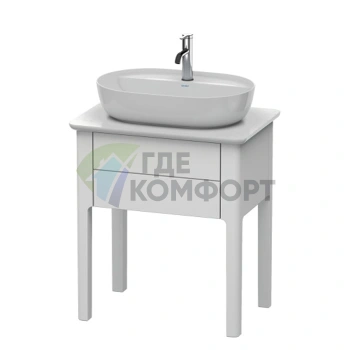 Напольная тумба Duravit Luv, 743×688×450 мм, 1 выдв. ящик, белый шелковисто-матовый (LU956003636) - фото 1