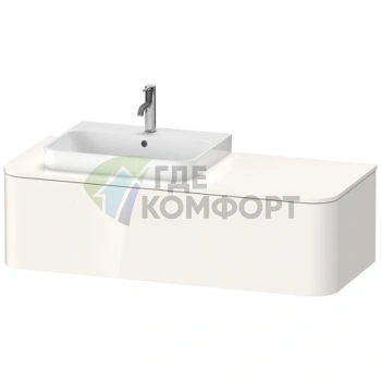 Подвесная тумба Duravit Happy D.2 Plus белая глянцевая 35,4x130 см (HP4932L2222) - фото 1