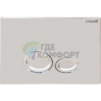 Кнопка смыва Creavit Drop GP2004.00: глянцевый хром для безупречного дизайна - фото 1