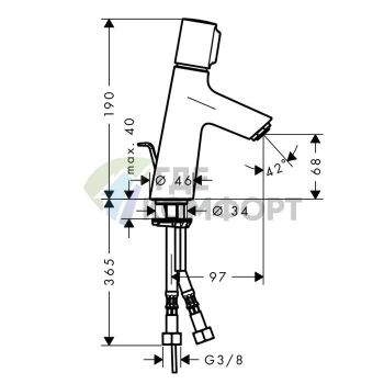 Смеситель для раковины Hansgrohe Talis Select S 80 с донным клапаном, хром (72040000) - фото 2