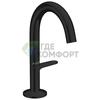 Смеситель для раковины AX One Select 140 с технологией push-open, матовый черный (48010670) - фото 1