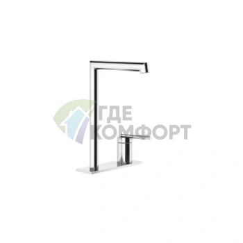 Высокий смеситель для раковины Gessi Ingranaggio с длинным изливом и донным клапаном в хроме (63516#031) - фото 1