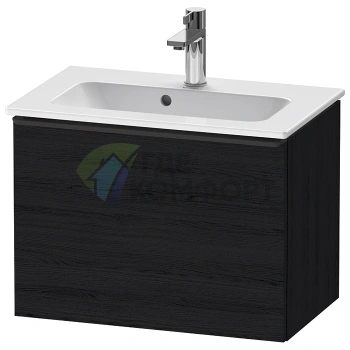 Подвесная тумбочка Duravit D-Neo Compact, 440x610x372 мм, 1 ящик, Black Oak (DE426801616) - фото 1
