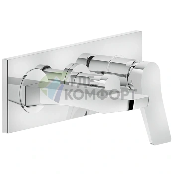 GESSI Rilievo Встраиваемый Смеситель для Ванной Двойной с Коротким Изливом, Хром (59139#031) - фото 1