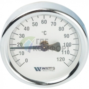 Термометр биметаллический 63 мм с крепежной пружиной, накладной Watts F+R810 TCM