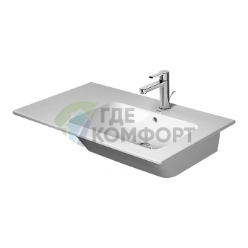 Подвесная раковина Duravit ME by Starck 83x49 см белого цвета с полкой слева (2346830000) - фото 1