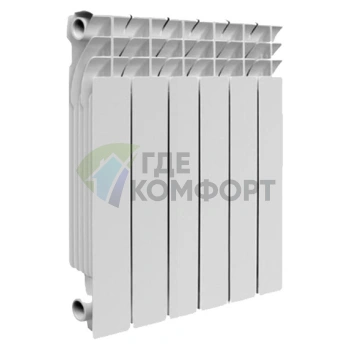 Радиатор биметаллический Smart Installations 500006 BiStyle 500 6 секций - фото 1