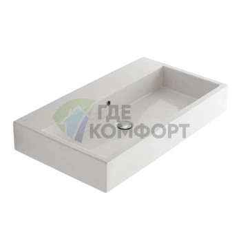 Накладная раковина GLOBO Stone 90x50 см без отверстия под смеситель, белая (SCQ91.BI*0)