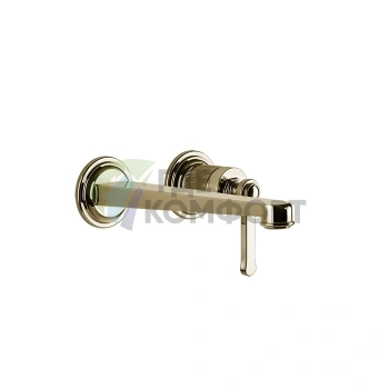 Смеситель для раковины GESSI VENTI20 настенный, латунь Brass PVD (65089#710) - фото 1