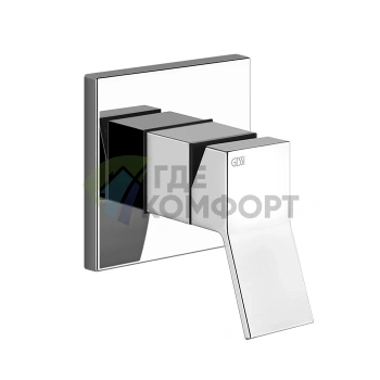 Gessi Rettangolo K Встраиваемый однорычажный смеситель без излива, хром (53109#031) - фото 1