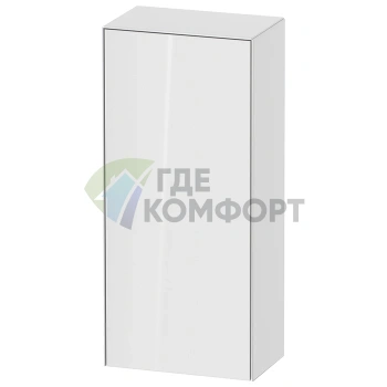 Шкафчик подвесной Duravit White Tulip 880x400x240 мм, 1 дверца, 2 стеклянные полки, белый высокоглянцевый (WT1322R8585) - фото 1