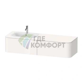 Подвесная тумба Duravit Happy D.2 Plus с 2 ящиками, 354x1600x550 мм, белый глянец (HP4954L2222) - фото 1