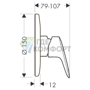 Смеситель для душа Hansgrohe Logis 71606000 с верхним подключением - фото 2