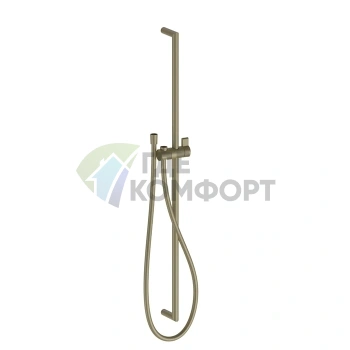 Душевая штанга FANTINI NOSTROMO Matt British Gold PVD с гибким шлангом 150 см (86 P6 9247) - фото 1