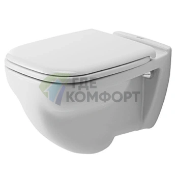 Унитаз подвесной Duravit D-Code с горизонтальным выпуском, белый (22100900002) - фото 1