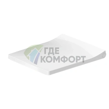 Сиденье для унитаза Duravit Viu 257309 с микролифтом, белое, петли из нержавеющей стали (21290000) - фото 1