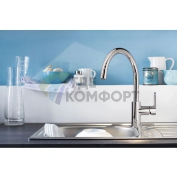 Смеситель Grohe BauEdge 31367000 для кухни: однорычажный с выдвижной лейкой - фото 2