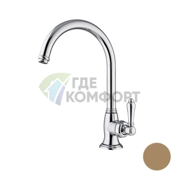 Кухонный смеситель NICOLAZZI CUCINA EL CAPITAN с поворотным изливом в бронзовом цвете (3456BZ75C) - фото 1
