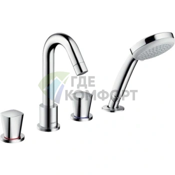 Смеситель Hansgrohe Logis 71314000 для установки на борт ванны - фото 1