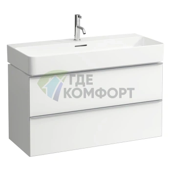 Комплект Laufen Pro S: тумба с раковиной 1000 мм, система открывания push-and-pull, белый матовый (8.6496.2.260.104.1) - фото 1