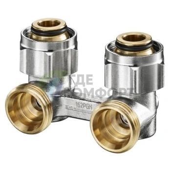 Узел нижнего подключения радиатора 3/4 НГ x 3/4 НР, угловой Multiflex F ZB Oventrop - фото 1