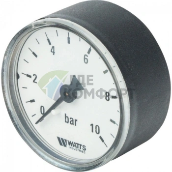 Манометр аксиальный 50 мм 1/4, 0-10 бар Watts F+R100