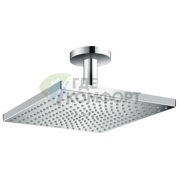 Верхний душ HG Raindance E 300 300x300 мм с потолочным держателем, 1jet, EcoSmart, хром (26251000) - фото 1
