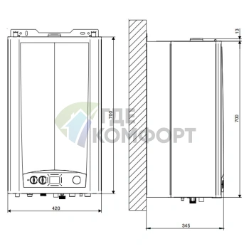 Газовый настенный двухконтурный котел Roda VorTech Duo CS28 - фото 2