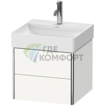 Тумба подвесная Duravit XSquare White High Gloss с 2 ящиками, 397x484x460 мм (XS416002222) - фото 1