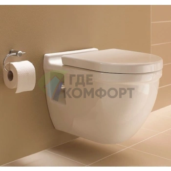 Подвесной унитаз Duravit Starck 3 с системой инсталляции (2200090000) - фото 2