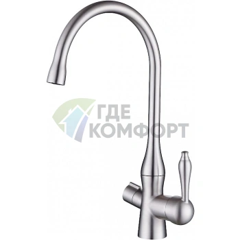 Смеситель для кухни Zorg ZR 339 YF матовый хром - фото 1