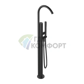 Напольный смеситель для ванны FANTINI AA/27 с ручной лейкой в цвете Matt Gun Metal PVD (33 P5 Y080B) - фото 1