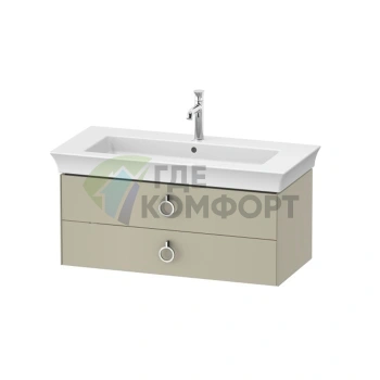 Тумба под раковину DURAVIT WHITE TULIP подвесная с двумя ящиками, цвет темно-серый глянцевый, 984x458x410 мм (WT43520H3H3) - фото 1