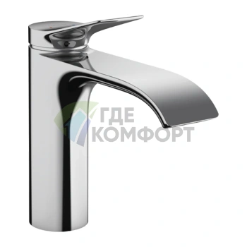 Смеситель для раковины HANSGROHE VIVENIS однорычажный, 110 мм, со сливным гарнитуром, хром (75022000) - фото 1
