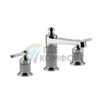 Смеситель для раковины GESSI VENTI20 на 3 отверстия с донным клапаном, хром (65012#031) - фото 1